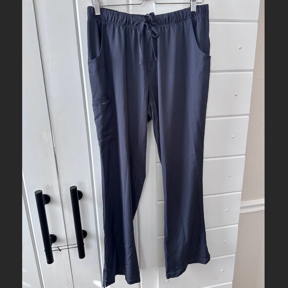 NEW Healing Hands Rebecca Flare Scrub Pants – Dark Grey | Stretch Comfort - Picture 1 of 1